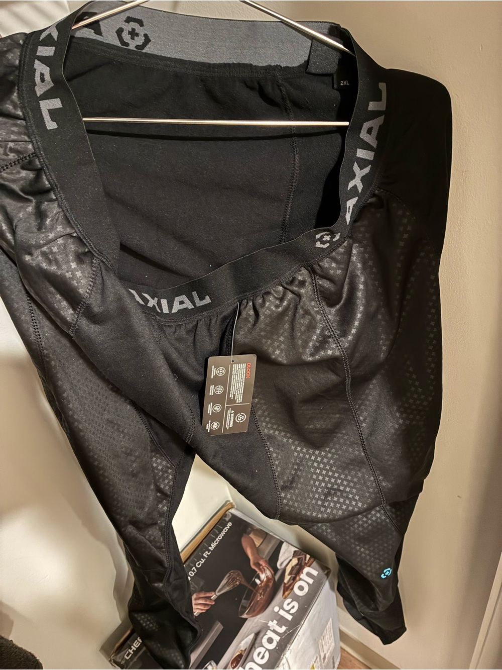 AXIAL 2XL Black Athletic pants great for cold weather with Gray Logos